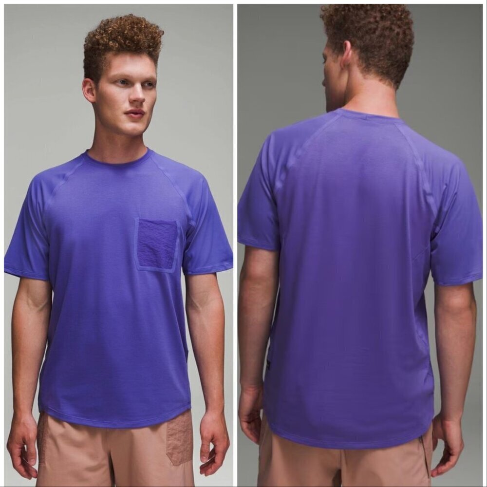 Lululemon Ventilated Hiking Short Sleeve Shirt Charged Indigo